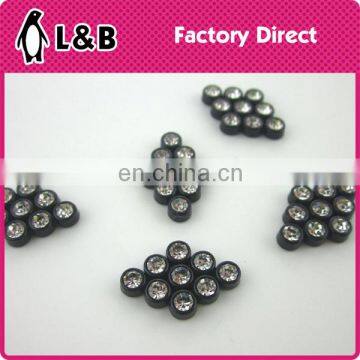 Wholesale 20L Black Plastic With Crystal Stone Lady Shirt Button photo-5