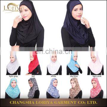 Womens Icy Silk Jersey Headcover instant Hijab Turkish Collection muslim malaysia instant Hijab Tudung