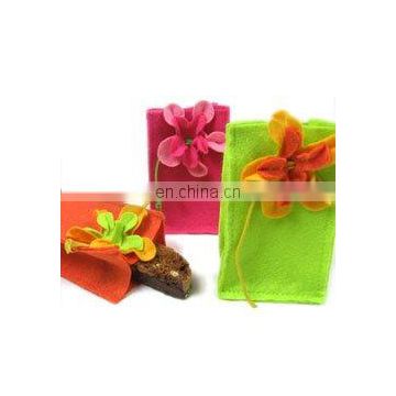 Felt Favor Bag with Flower