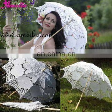 48cm Cheap Lace Wedding Parasol Umbrella Vintage Umbrella Wedding Gifts