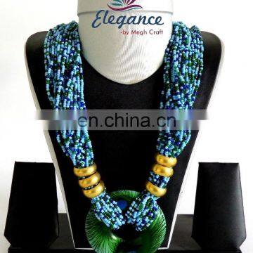 wholesale India Handmade jewelry-tribal beaded necklace jewelry-beaded jewelry-party wear jewelry-beach wear jewelry