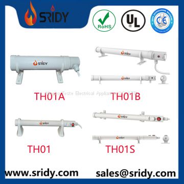 SRIDY TH01A 1ft 45w low energy tube heaters IP55 CE ROHS electric tubular heater garden heat warmer