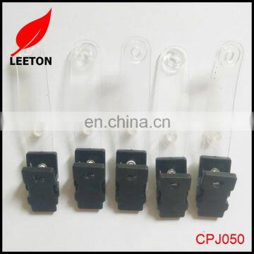 Factory custom plastic ID badge clip with Vinyl strap