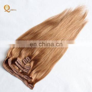 Factory Direct OEM 120 160 220 260grams Set Double Drawn Clip in Hair Extension Full Head Set photo-6
