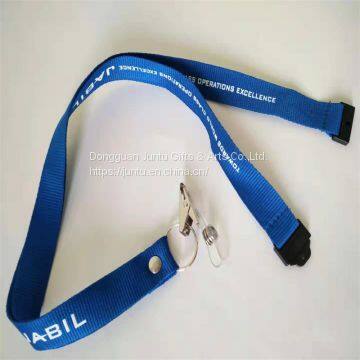 Printed customize logo polyester lanyard