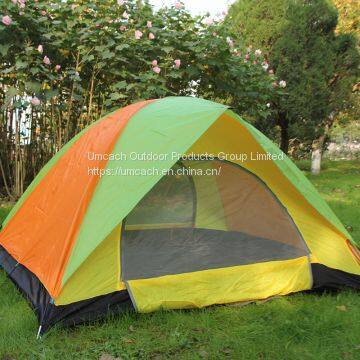 Double Layer UV Recreational Camping Tents with Two-door for 3-4 Persons