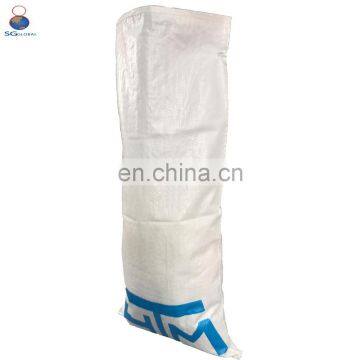 Wholesale 25kg 50kg packing white pp woven bags