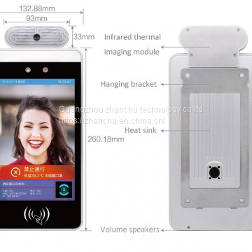 China Factory 8inch Thermal Imaging Face Recognition With Mask Temperature Scanner Infrared Human Body Temperature Measurement photo-4