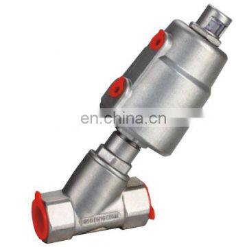 2 Way 2 Position double acting pneumatic angler seat valve