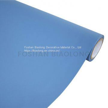 Anti-dust Soft Touch Plain Color Embossed Membrane Press PVC Vinyl Film for Kitchen Cabinet Doors Decoration