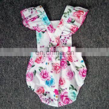 Beautiful Summer Newborn Baby Bodysuit Floral Cotton Infant Rompers photo-3