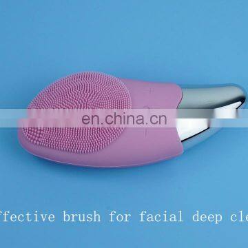 Waterproof deep facial cleansing silicone brush rechargeable double facial wash with brush