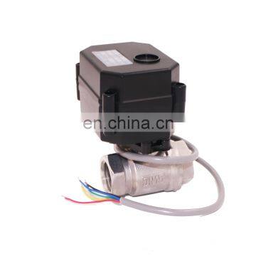 electric motor operated valve with DN20 Reduce port Male and female thread screw e fully open and closed for solar energy system