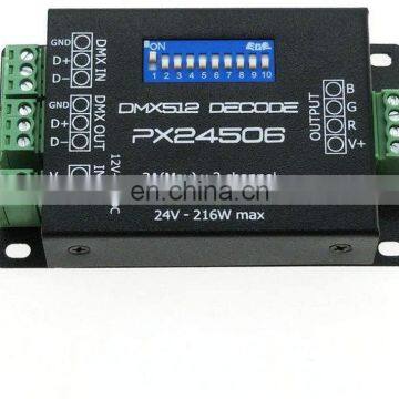 PX24506 DMX512 Decoder Driver LED Amplifier Controller RGB