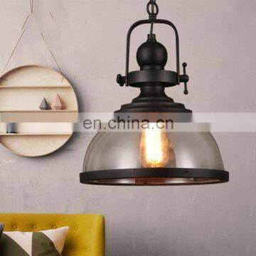 Винтажный индустриальный черный современный стеклянный подвесной светильник для банкетного зала photo-3