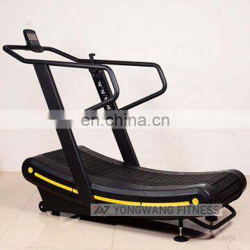 Yongwang Fitness Gym Cardio Equipment Manual Resistance Curved Treadmill