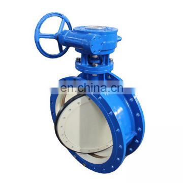 Professional OEM BS DIN AWWA WCB  flange double eccentric butterfly valve