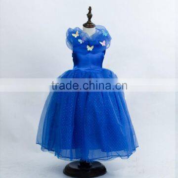 2015 new movie 's child Fair Tale Girls Children Cosplay Costume Cinderella Princess party dress kid costume