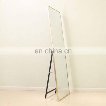 tall rectangle gold Color full length floor free stand mirror