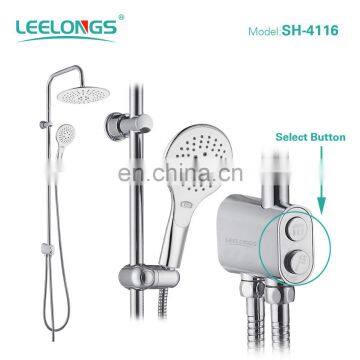 Wall Mount Select Button Rain Bathroom Shower Set System in Complete Set photo-3