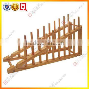 Counter top wooden display rack