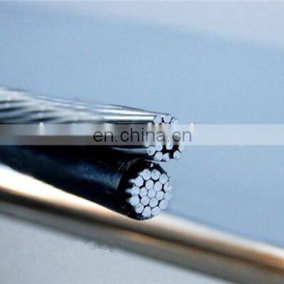 1*35+35mm2 Aluminum duplex service drop cable AAC / ACSR / conductor abc overhead cable