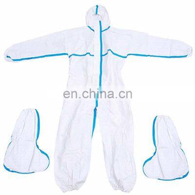 Hospital EN 14126 14605 13034 13982 Cat III Type 3/4/5/6 Chemical Overalls Disposable Medical Protective PPE Coverall Clothing