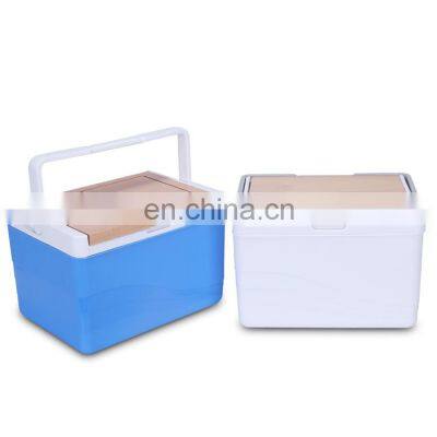 New design 11 Liter insulated cooler box portable cooler ice chest with wooden lid