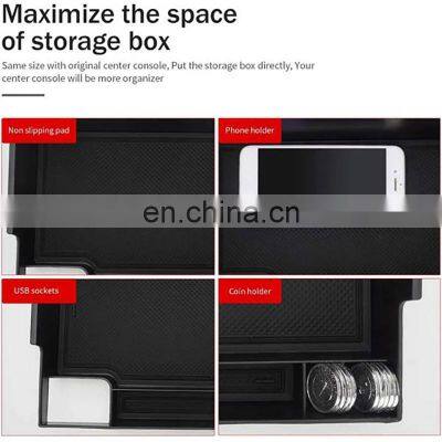 Interior Accessories Parts Silicone Armrest Rest Storage Box Center Control Console Organizer Tray For Ford Explorer 2020 2021 photo-2