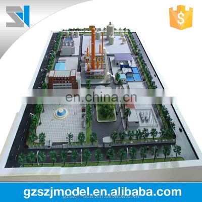 Industrial workshop building 3d scale model - miniature building model