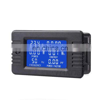 Digital Voltage Current Meter LCD Panel Amp Volt Watt Kwh Power Factor Meter AC80-260V 100A Voltmeter Ammeter with Coil CT TX022