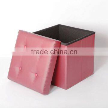 Soft Handle Fold Flat Storage Ottoman photo-2