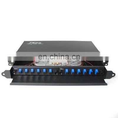 12 Core Fiber Optic Patch Panel Odf Rack Mount Type Fully Equipped   Fiber Optic Distribution Box