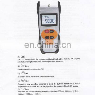 Factory Price Portable Handheld Light Source Fiber Optic Power Meter Optical Multi-meter With Visual Fault Locator photo-5