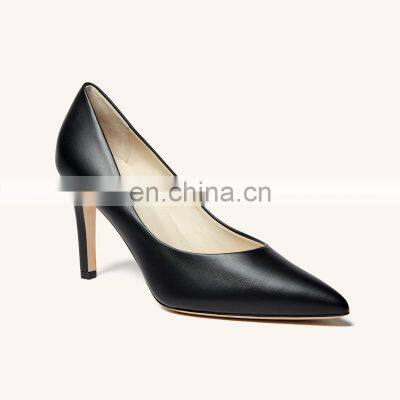 Black pointed toe ladies pump sandals shoes women high heeled shoes