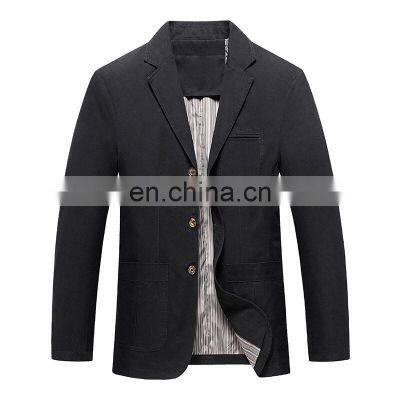 zheng Wholesale custom men's new casual 100% cotton high quality large size small suit plus size men's jackets