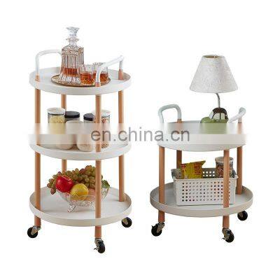 3 Tier Folding Kitchen White Home Storage Hand Trolley Cart Bathroom Storage Rack