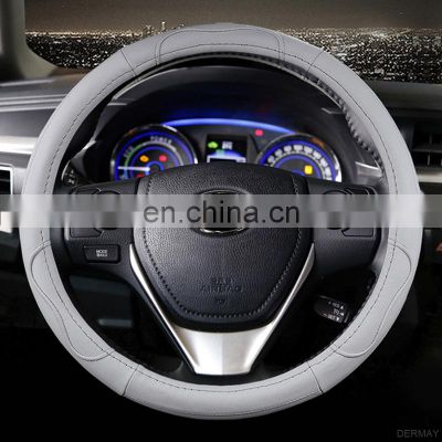 Wholesale Genuine Leather Steering Wheel Cover for Toyota Corolla Fortuner Sequoia Auris Avensis YARIS Vios Celica 86