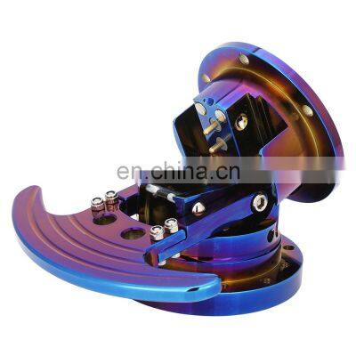 Racing Go Karts Steering Wheel Hub Adapter In Neo Chrome &Titanium Blue