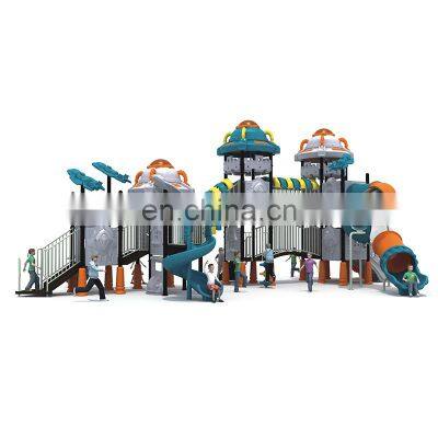 JINGQI Hot sale kids outdoor playground equipment with plastic slide children playground items for sale