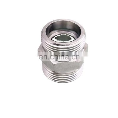 Stainless Steel Hydraulic Fitting Coupling Straight Iron Pipe Connector Hydraulic pipe ferrule Fittings