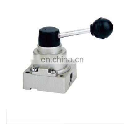 SNS VH Series pneumatic hand-switching 4/3 way valves hand control rotary valve