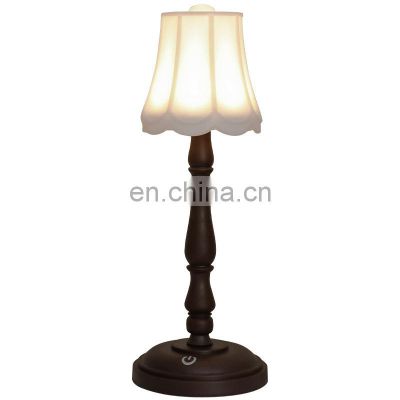 Indoor Retro Vintage Desk Light Table Lamp Powered by Battery LED Table Light for Room Decoration