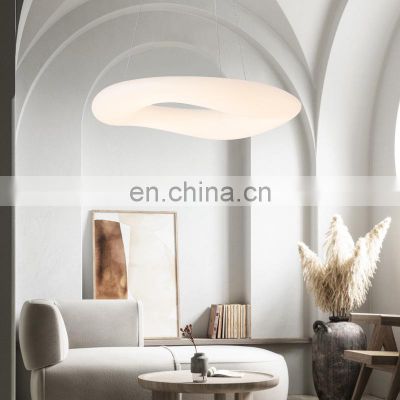 Modern Simple LED Chandelier Creative Round Hanging Lamp For Indoor Home Living Room Decor Led Pendant Light