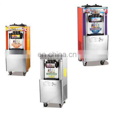 MS 3 Flavor Soft Ice Cream Maker Frozen Yogurt Machine 18l/h Lcd Display