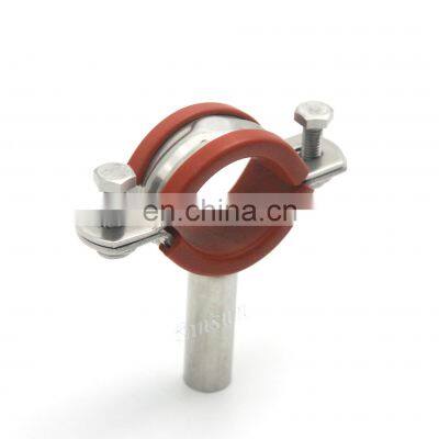 Stainless Steel Sanitary 6inch Pipe Holder Rubber Tube Pipe Hanger