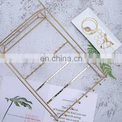 Best Price Necklace Retail Stone Jewelry Rack Metal Store Marble Tray Bracelet Display Stand photo-4