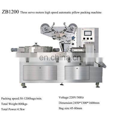Servo Control High Speed Flow Wrapping Machine Hard Soft Candy Automated Food Packaging Machine photo-2