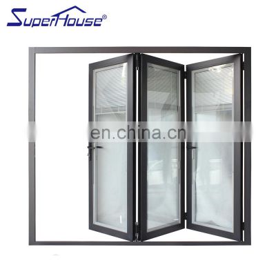 AS2047 modern design top quality new arrival for simple elegant luxury safety glass multiple pane folding door