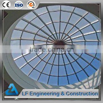 Pre fabricated steel roof structure glass skylight